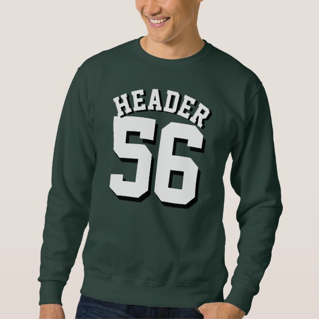 Sweatshirt Forest Green et conception blanche du Jersey de (Devant)