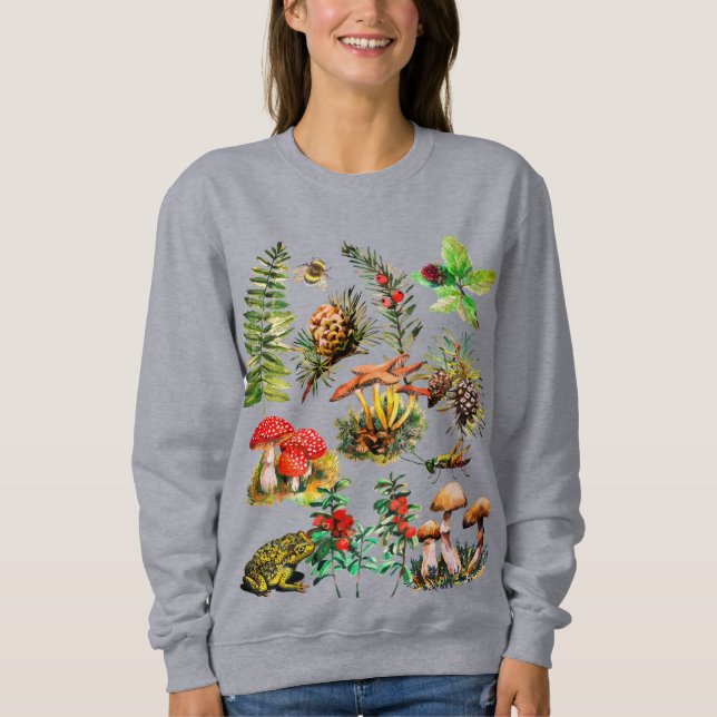 Sweatshirt Forêt, champignons sauvages (Devant)