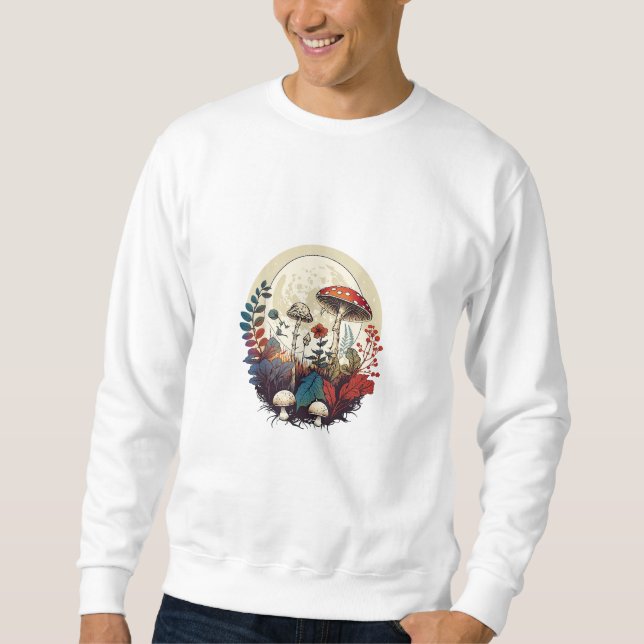 Sweatshirt Forêt de champignons esthétique Goblincore et Cott (Devant)