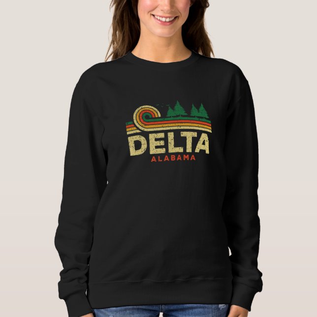 Sweatshirt Forêt Delta à feuillage persistant Sunset Alabama  (Devant)