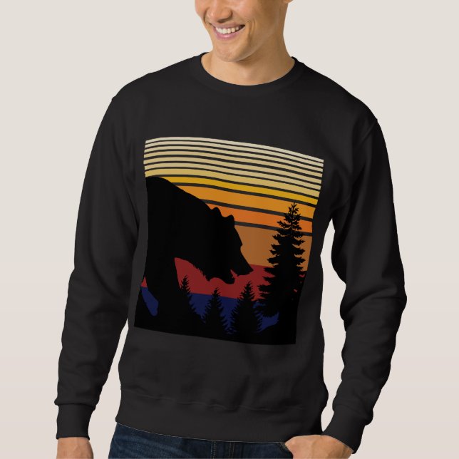 Sweatshirt Forêt des ours Vintage (Devant)