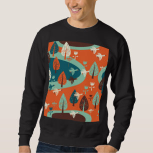 Sweatshirt Forêt d'oies : Scène Vintage de la nature