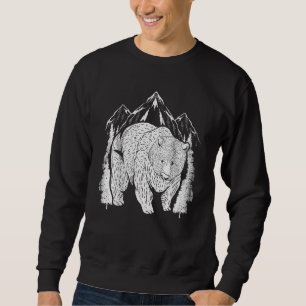 Sweatshirt Forêt Faune Nature Montagnes extérieures Grizzly B