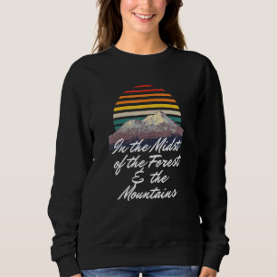 Sweatshirt Forêt Les Montagnes Camper Randonnée Camp Outdoo