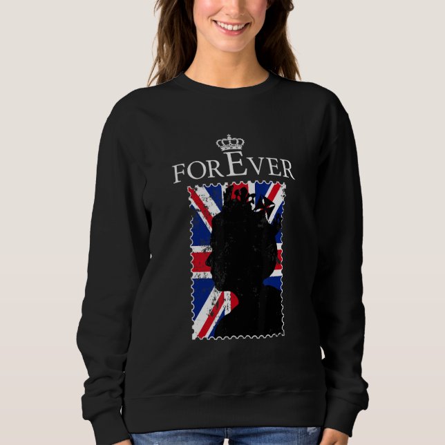 Sweatshirt Forever Elizabet II Legend Queen British Crown Eng (Devant)
