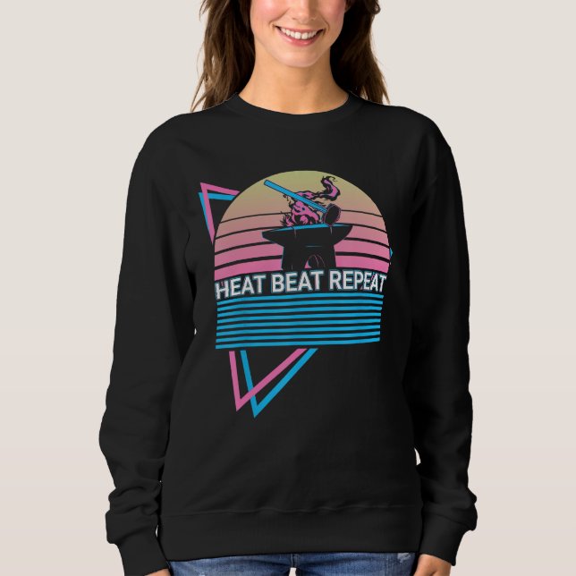 Sweatshirt Forgeron drôle Forge Rétro Chaleur (Devant)