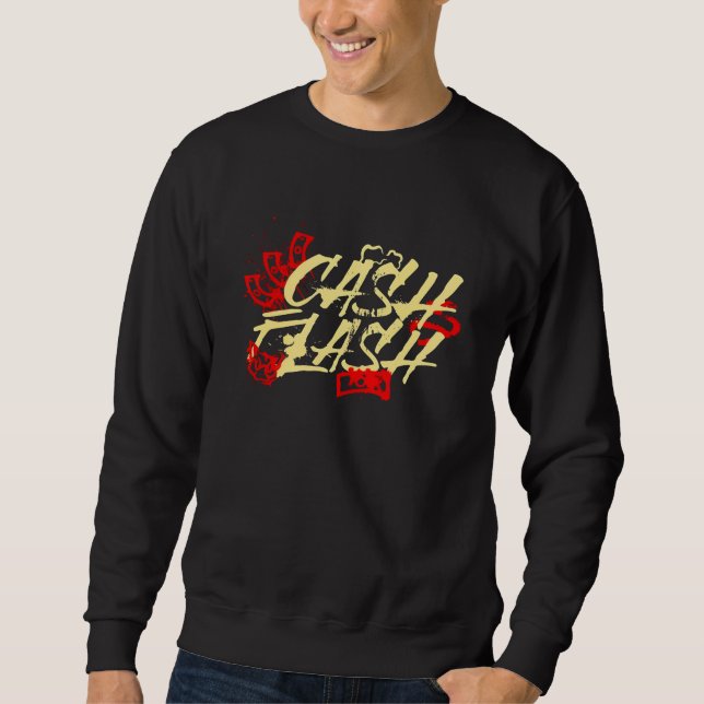Sweatshirt Format T-shirt Graffiti Flash Cash (Devant)