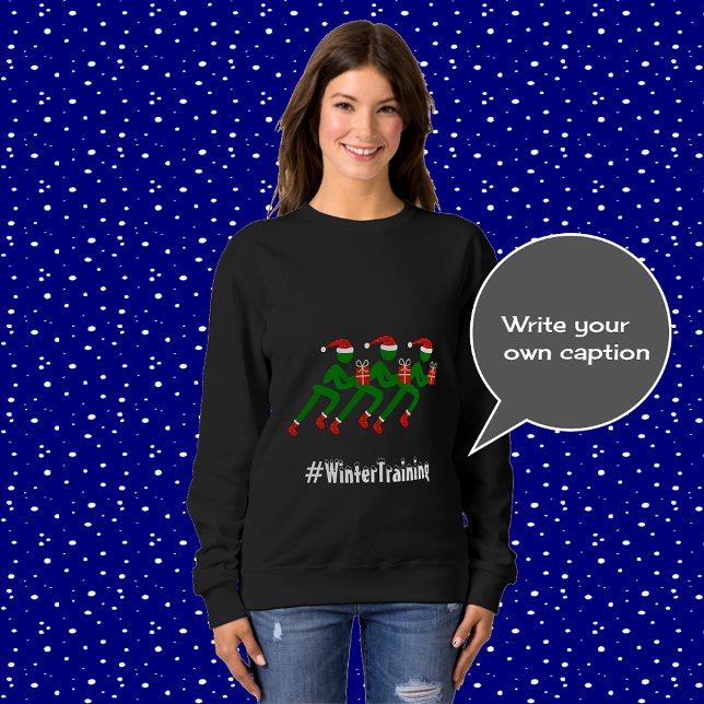 Sweatshirt Formation d'hiver coutume texte xmas runners (Créateur téléchargé)