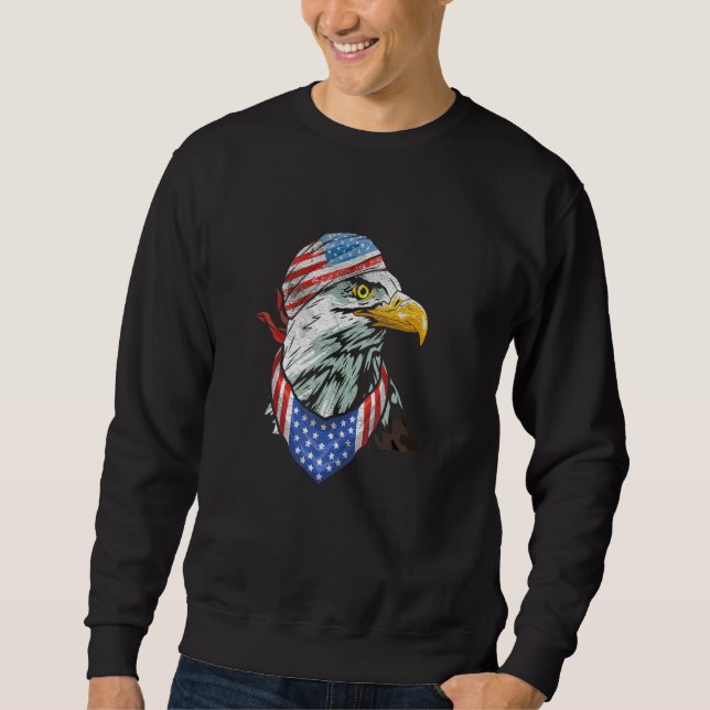 Sweatshirt Forme d'aigle Forme de drapeau américain Amérique  (Devant)