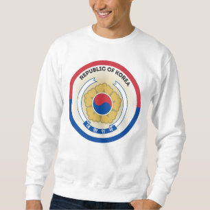 Sweatshirt Forme de cercle d'emblèmes nationaux de la Corée d
