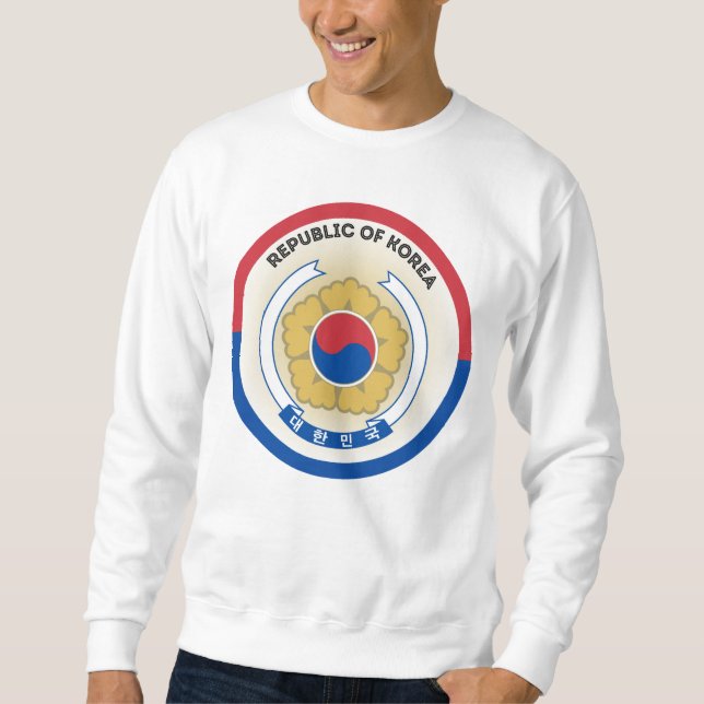 Sweatshirt Forme de cercle d'emblèmes nationaux de la Corée d (Devant)