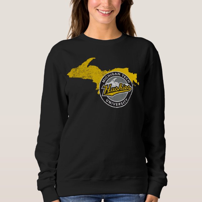 Sweatshirt Forme de l'État des Huskies de Michigan Tech (Devant)