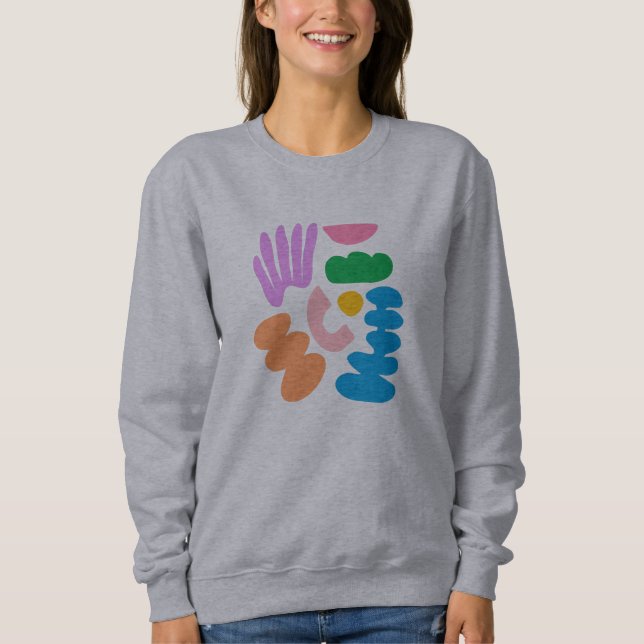 Sweatshirt Formes géométriques Abstraites colorées Art (Devant)