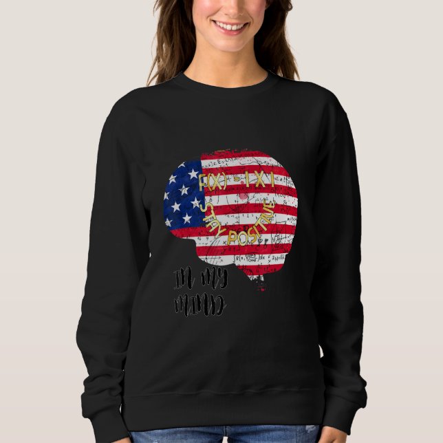Sweatshirt Formule Math Dans Mon Mindfx1x1 Restez Positif (Devant)