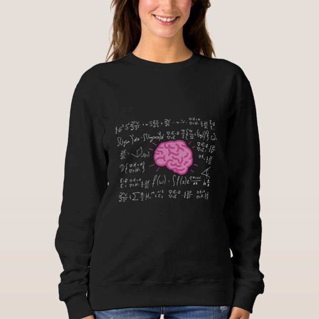 Sweatshirt Formules mathématiques pour les têtes intelligente (Devant)