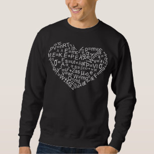 SWEATSHIRT FORMULES PHYSIQUES EN FORME DE COEUR.