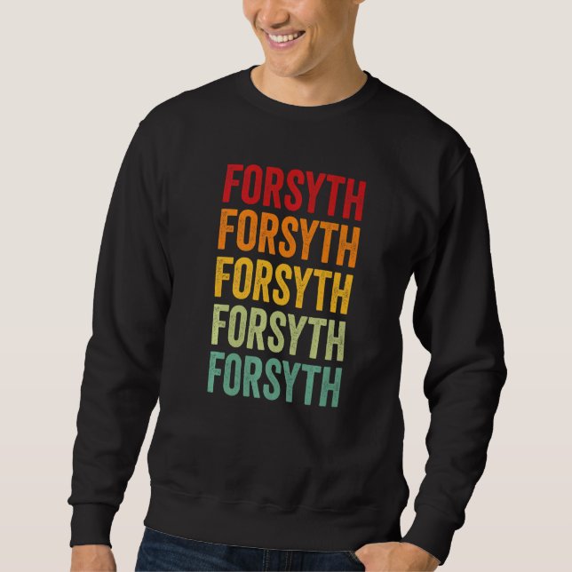 Sweatshirt Forsyth County Georgia Rainbow Text (Devant)