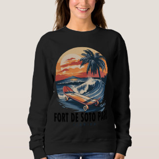 Sweatshirt Fort De Soto Park Beach Floride Skateboard Skatebo