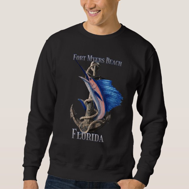 Sweatshirt Fort Myers Beach Floride Espadon Marlin Ocean Fi (Devant)