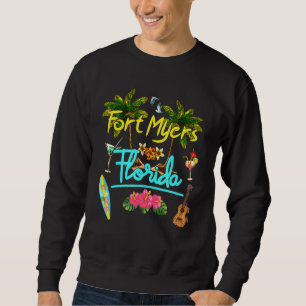 Sweatshirt Fort Myers Florida Beach Summer Palm Surf Sun Set