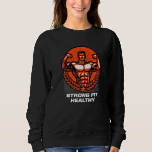 Sweatshirt Forte Convient Entraînement Sain Citation Motivati