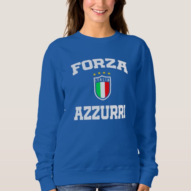 Sweatshirt Forza Azzurri Italia Jersey 2021 Funs T-S (Devant)