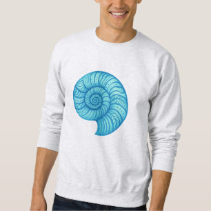 Sweatshirt Fossile d'ammonite – Distorsion spirale néon