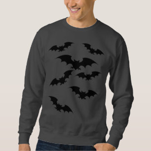 Sweatshirt Foule de chauves-souris volantes Halloween branché