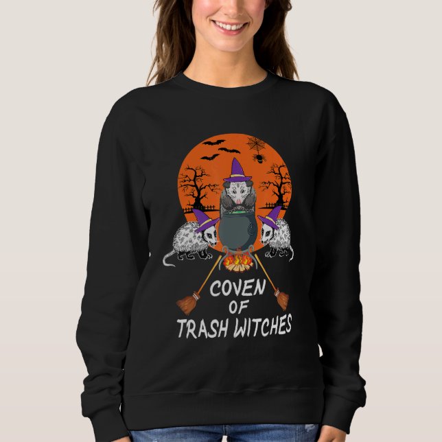Sweatshirt Four De Sorcières À Trash Halloween Opossum (Devant)