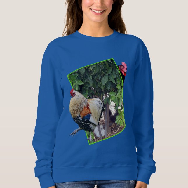 Sweatshirt **"Fowl Play : Cachet de poulet en 3D"** (Devant)