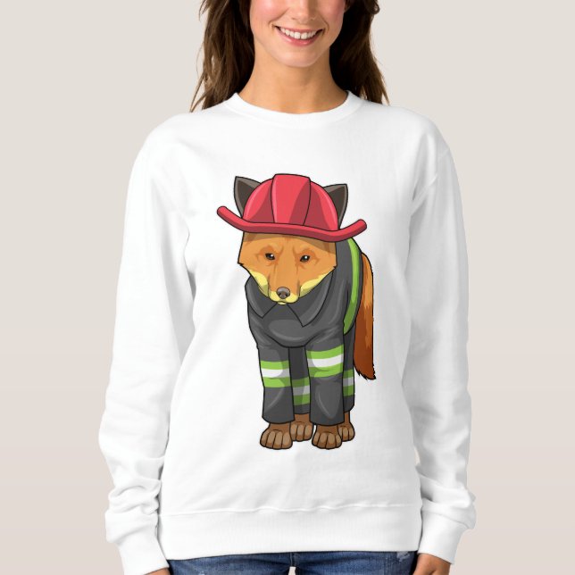 Sweatshirt Fox as Firefighter avec Helmet (Devant)