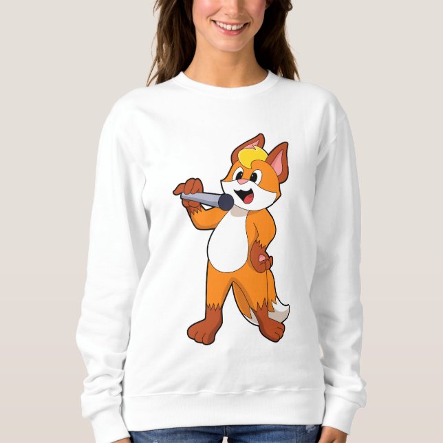 Sweatshirt Fox as Singer with Microphone (Devant)