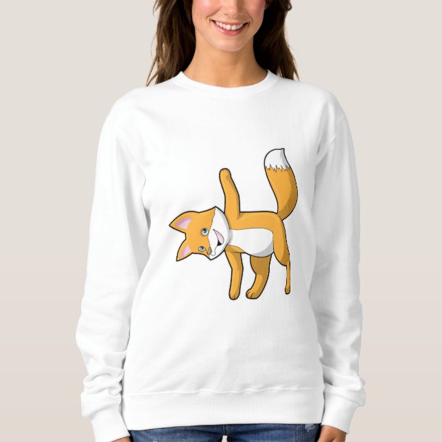Sweatshirt Fox au Yoga Stretching (Devant)