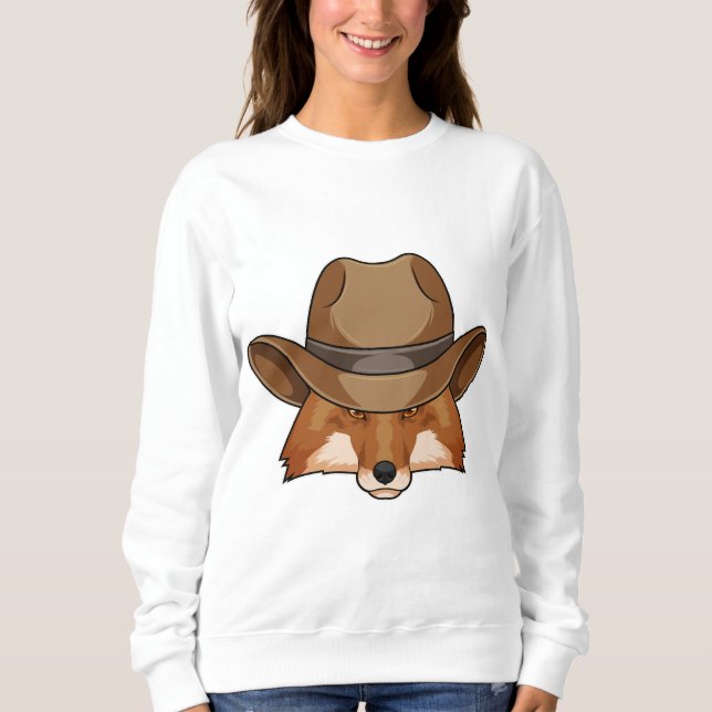 Sweatshirt Fox comme Cowboy avec Casquette (Devant)