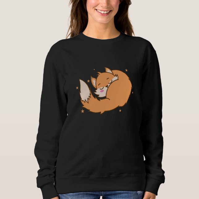 Sweatshirt Fox dreaming Animal Nature Environment red Fox (Devant)