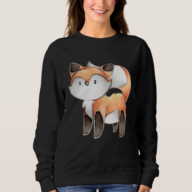 Sweatshirt Fox  for women men children  3 (Devant)
