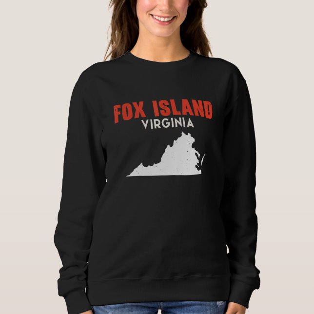 Sweatshirt Fox Island Washington USA State America Travel Was (Devant)