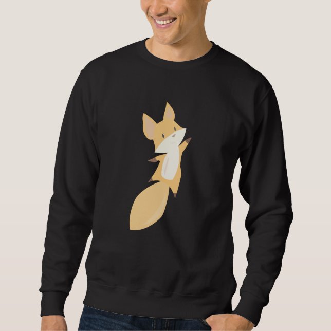 Sweatshirt Fox Little Foxes mignons Animaux Drôle Orange Enfa (Devant)