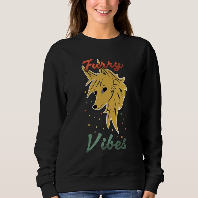 Sweatshirt Fox Proud Furry Tail Ear Furry Vibes Furry Person  (Devant)