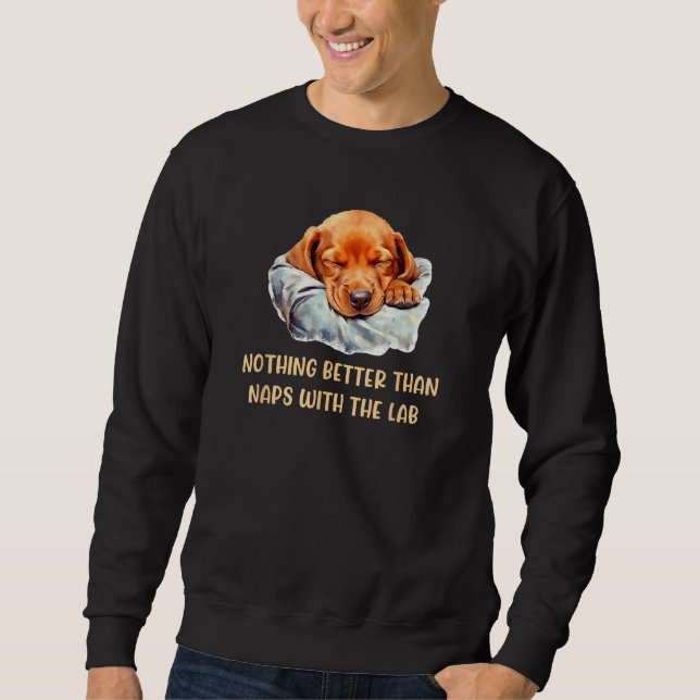 Sweatshirt Fox Red Lab Mom Dad Napping Labrador Retriever (Devant)