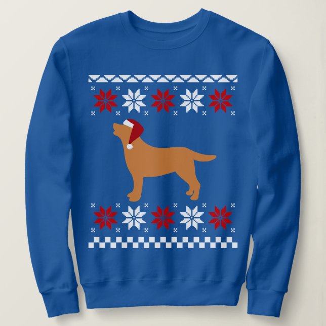 Sweatshirt Fox Red Labrador Silhouette Père Noël Noël (Design devant)