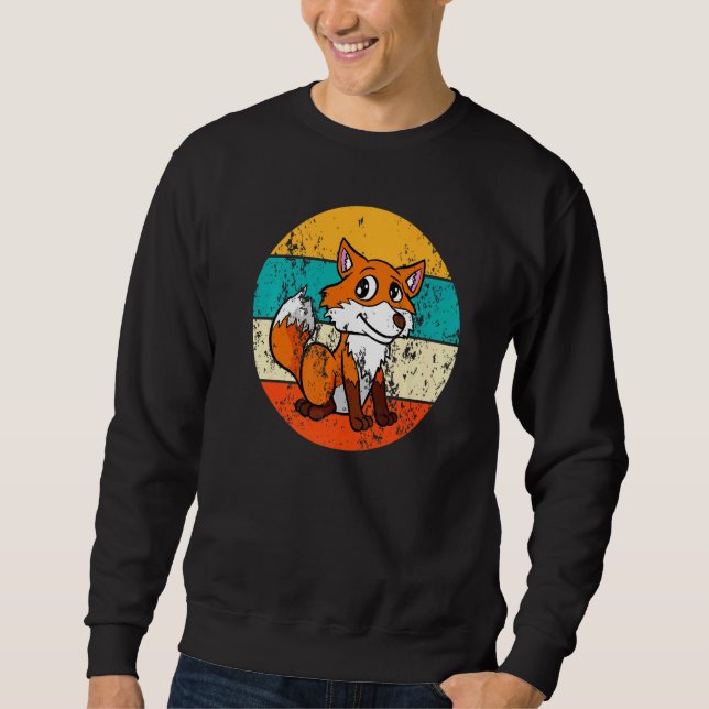 Sweatshirt Fox Vintage Retro (Devant)