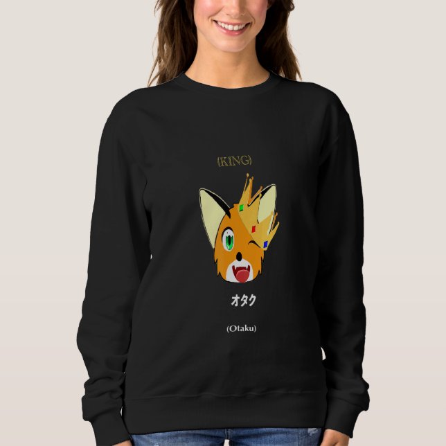 Sweatshirt Foxy King Otaku du mignon Fox (Devant)