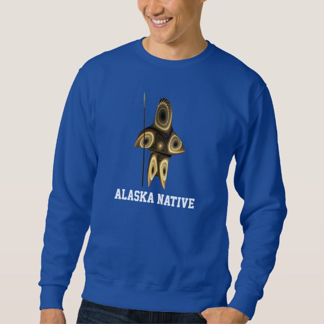 Sweatshirt Fractal Inuit Hunter (Devant)