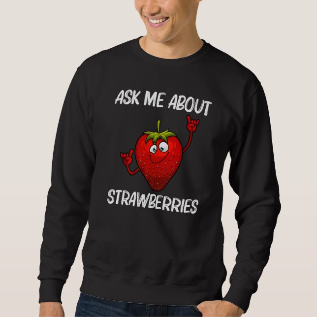 Sweatshirt Fraise cool Pour Hommes Fruits Fruit Fraises B (Devant)