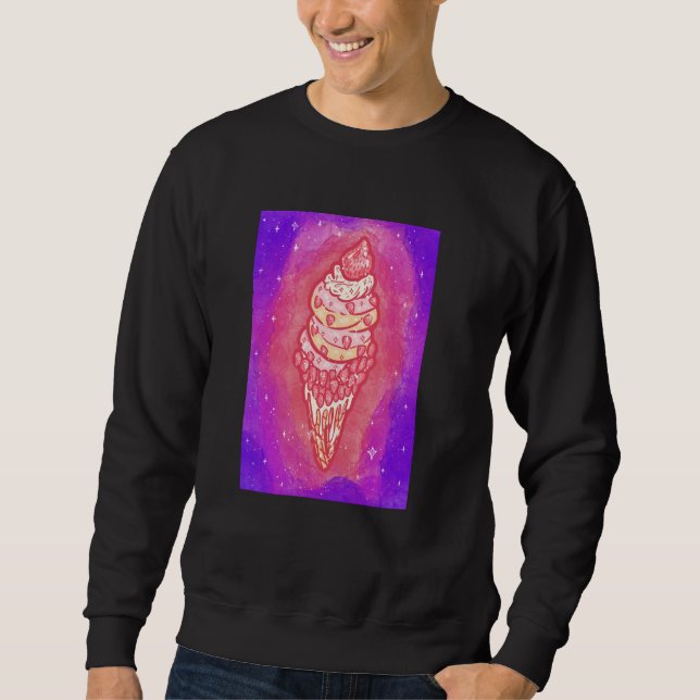 Sweatshirt Fraise et glace vanille sans fil Aidadaism (Devant)