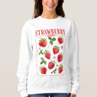Sweatshirt Fraise été - Fruit frais Aquarelle Design