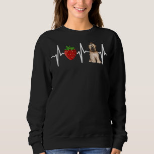Sweatshirt Fraise Tibétain Terrier Chien à battement de coeur