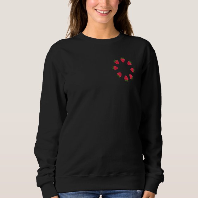 Sweatshirt Framboises Fruit Cercle géométrique Motif (Devant)