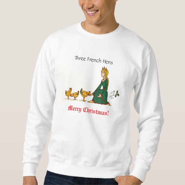 Sweatshirt français de trois poules (Devant)
